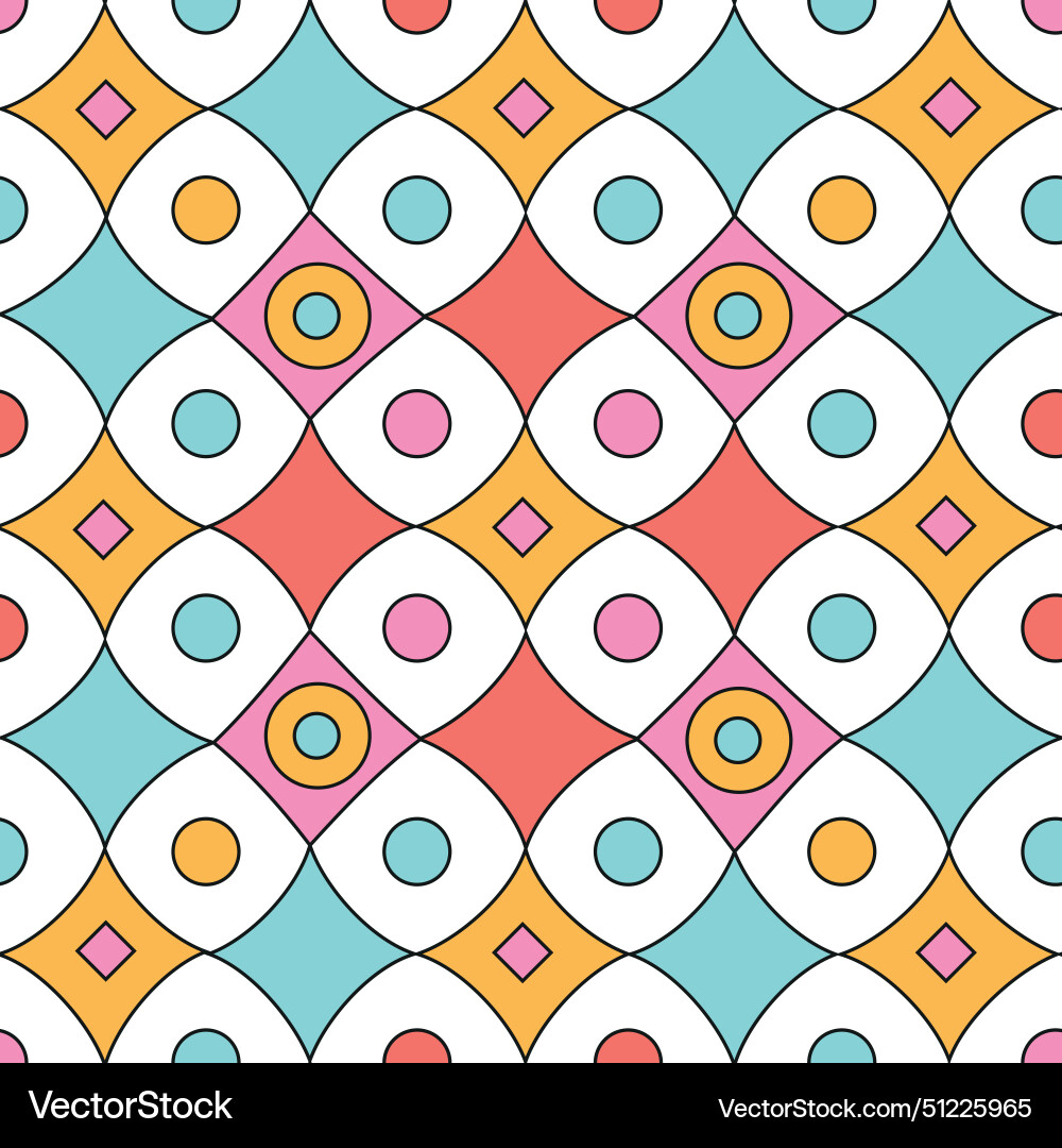 Groovy modern seamless pattern with abstract stars Groovy modern seamless pattern with abstract stars vector image