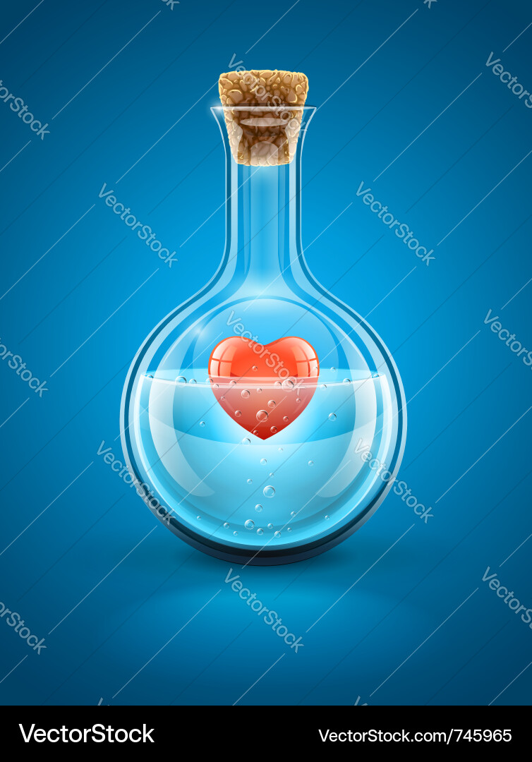 Laboratory Flask with Liquid vector image