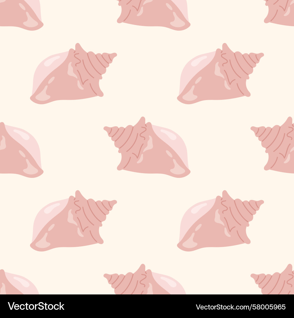 Pattern with seashells underwater element Pattern with seashells underwater element Vector Image