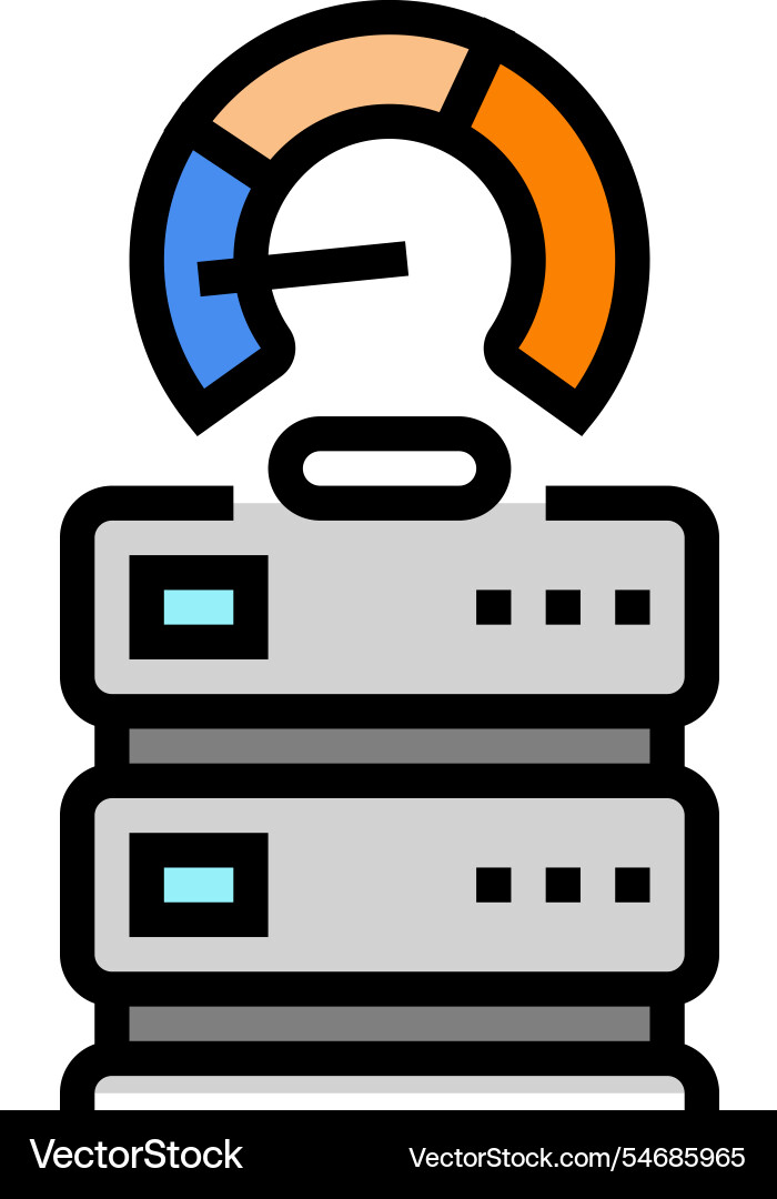 Power usage effectiveness meter color icon Power usage effectiveness meter color icon Vector Image