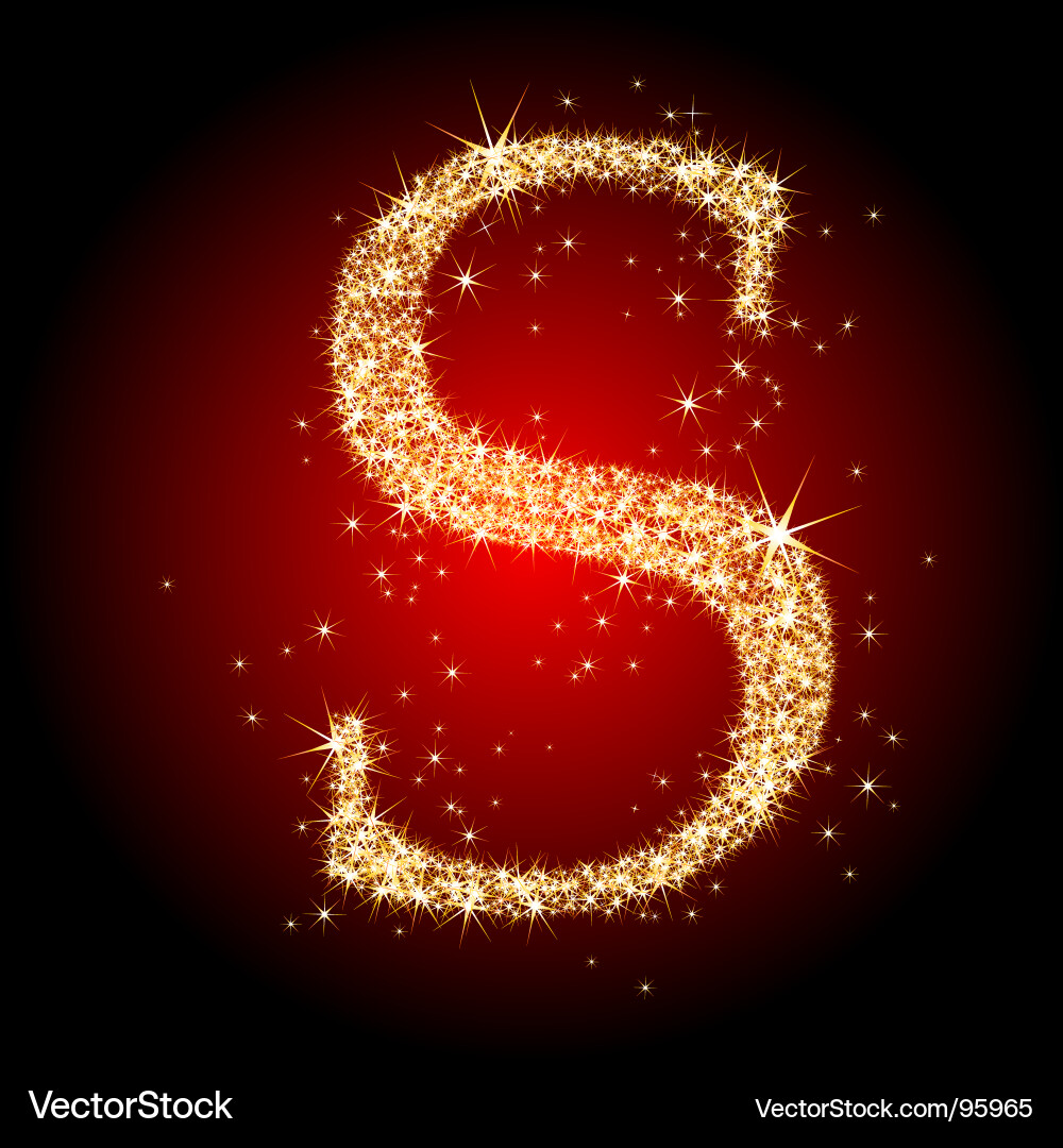 Sparkling Star S Vector Image