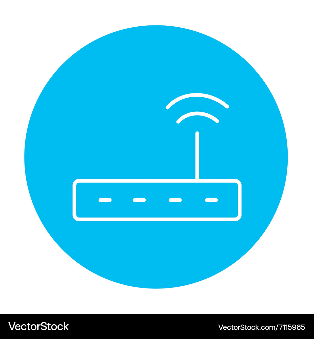 Wireless router line icon Vector Image