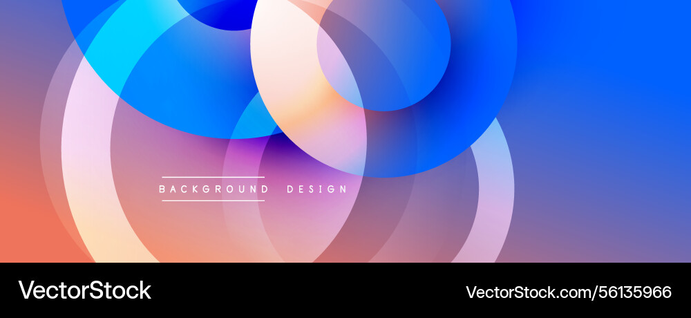 Abstract circles overlap creating vibrant Abstract circles overlap creating vibrant Vector Image