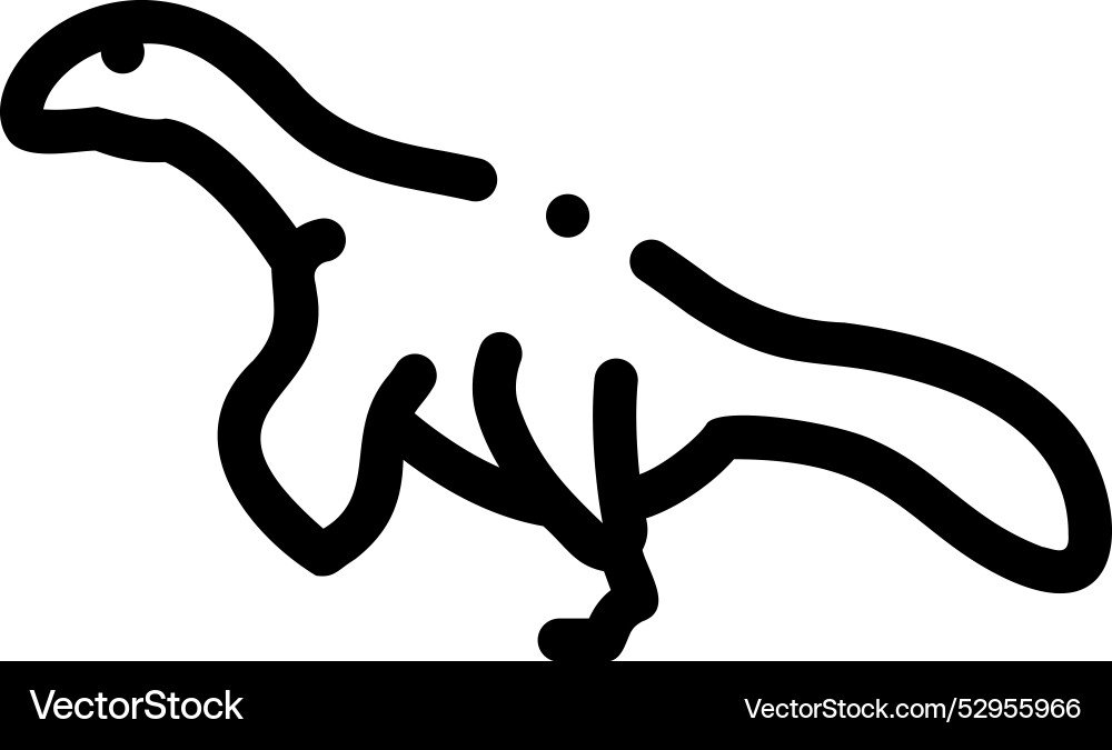 Dinosaur icon thin linear style design isolated Dinosaur icon thin linear style design isolated vector image