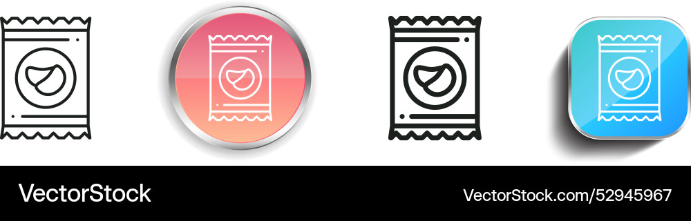 Chips Icon dünne lineare regelmäßige und Schaltfläche Stil Chips Icon dünne lineare regelmäßige und Schaltfläche Stil vektorbild