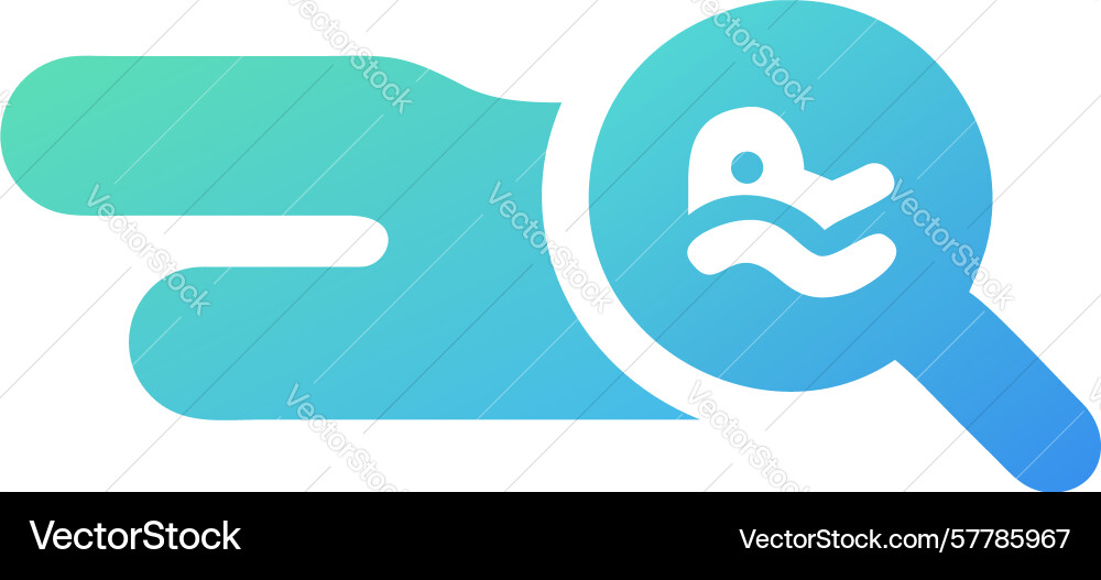 Fluid search icon for adaptive data exploration vector image
