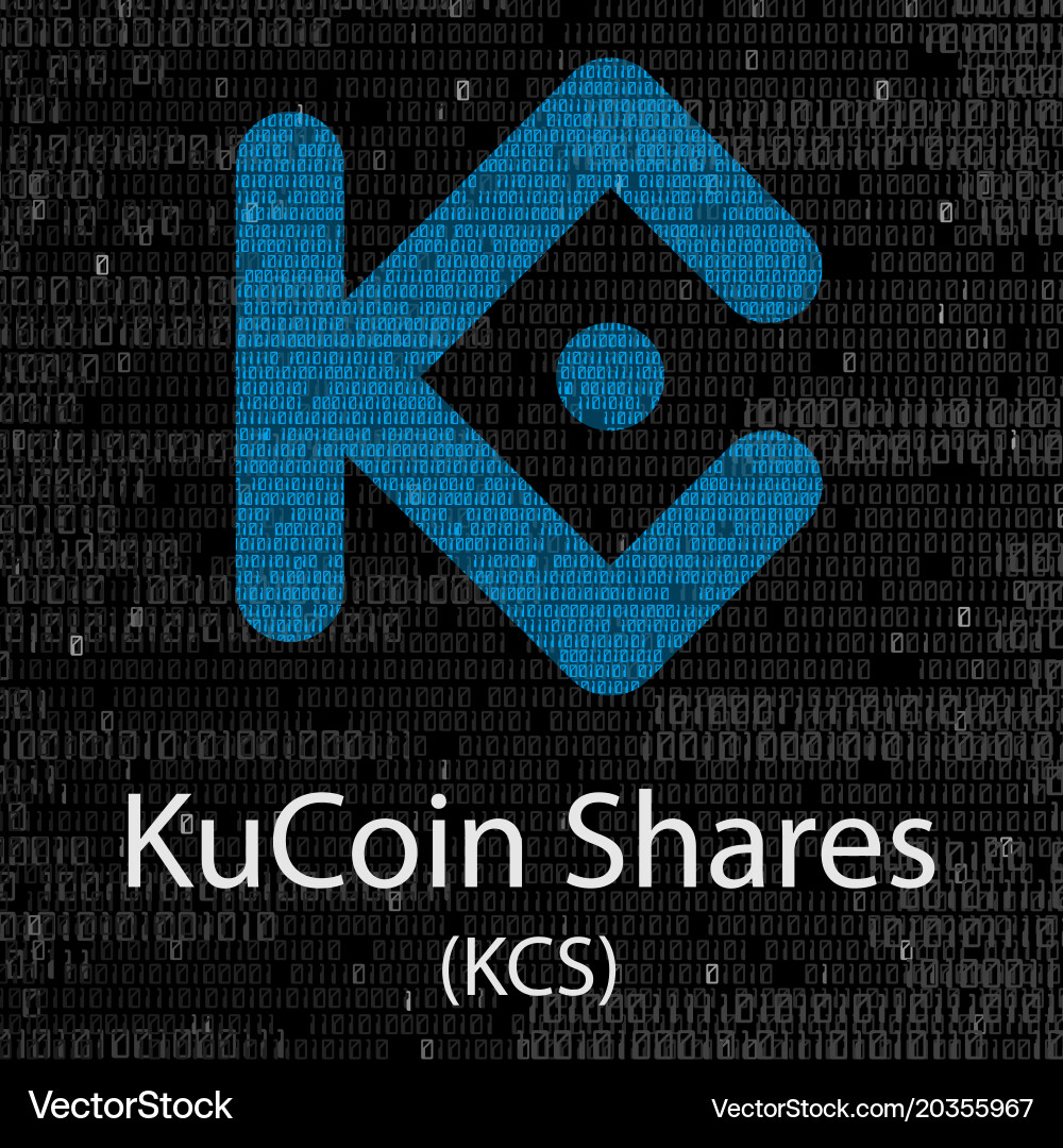 Kucoin shares cryptocurrency background – Royalty-Free Vector | VectorStock