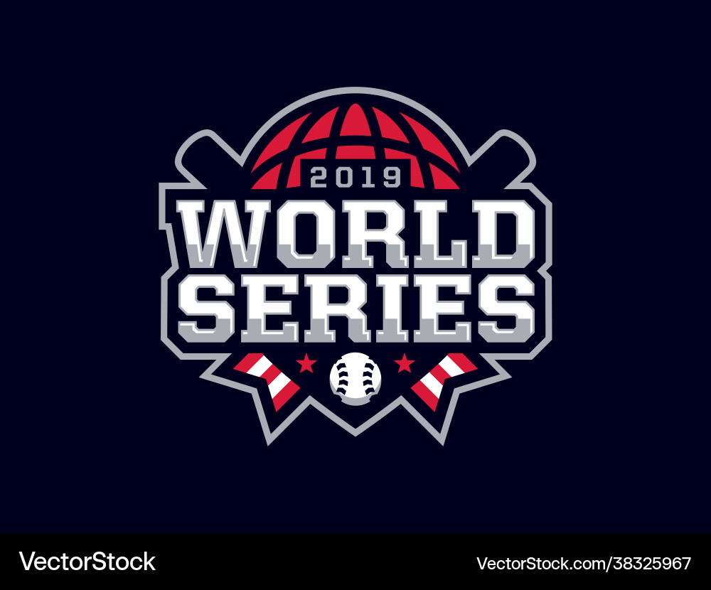 Modern professional emblem logo world series Modern professional emblem logo world series vector image