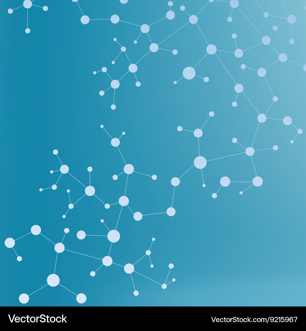 Molecule and communication with connected dots Vector Image