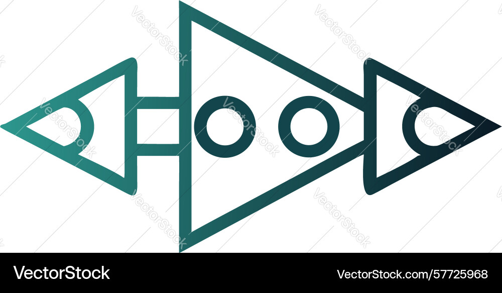 Abstract geometric arrow with multiple segments vector image