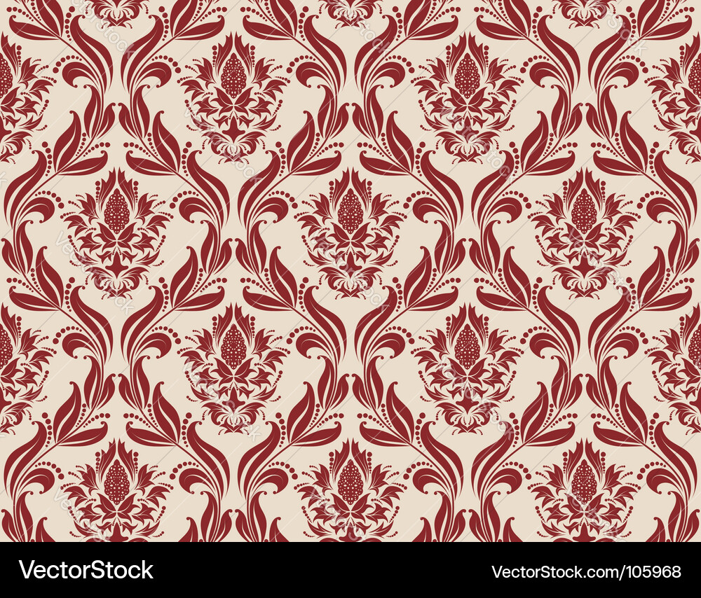 Damask pattern vector image