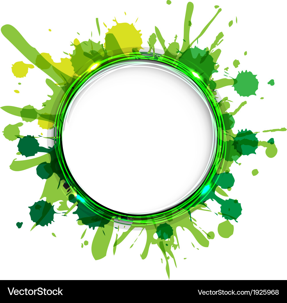 Dialog balloons with green blobs vector image