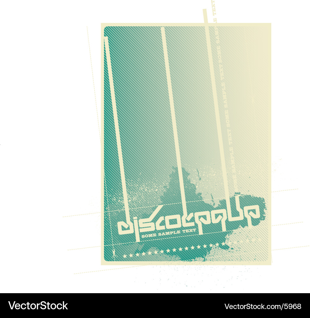 Disco Party Flyer Template vector image