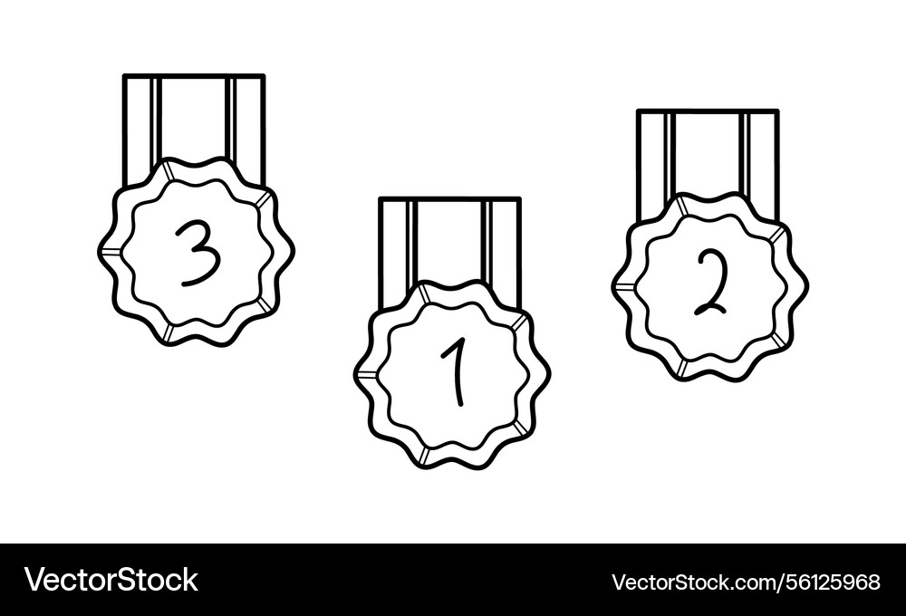 Hand gezeichnete Medaille2 Hand gezeichnete Medaille2 Vektorbild