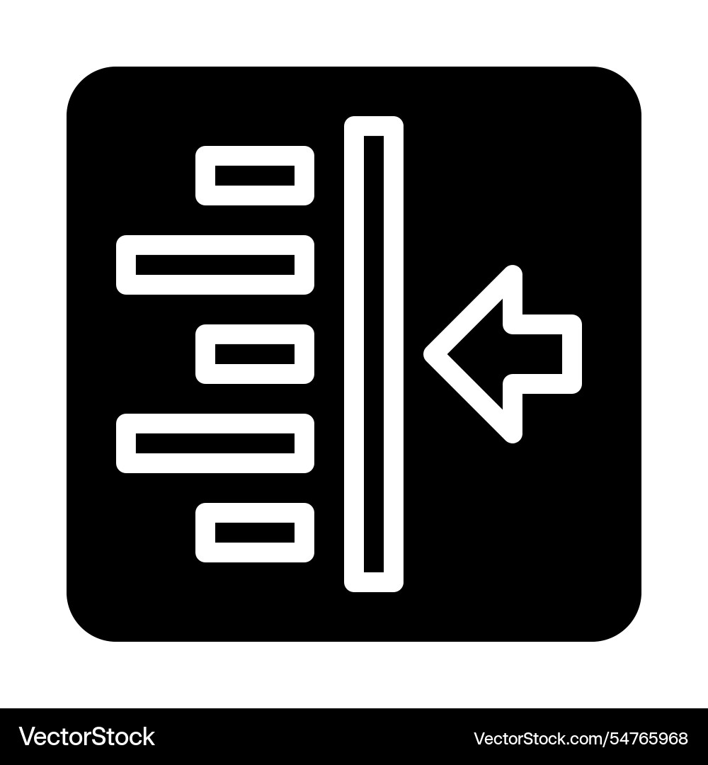 Left text alignment icon concept of formatting vector image