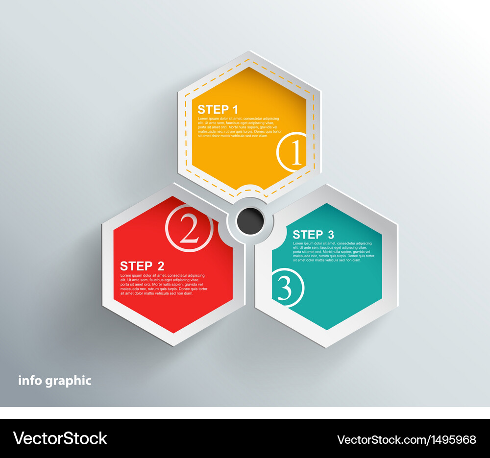 Modern Info Objects with Text Spaces Vector Image