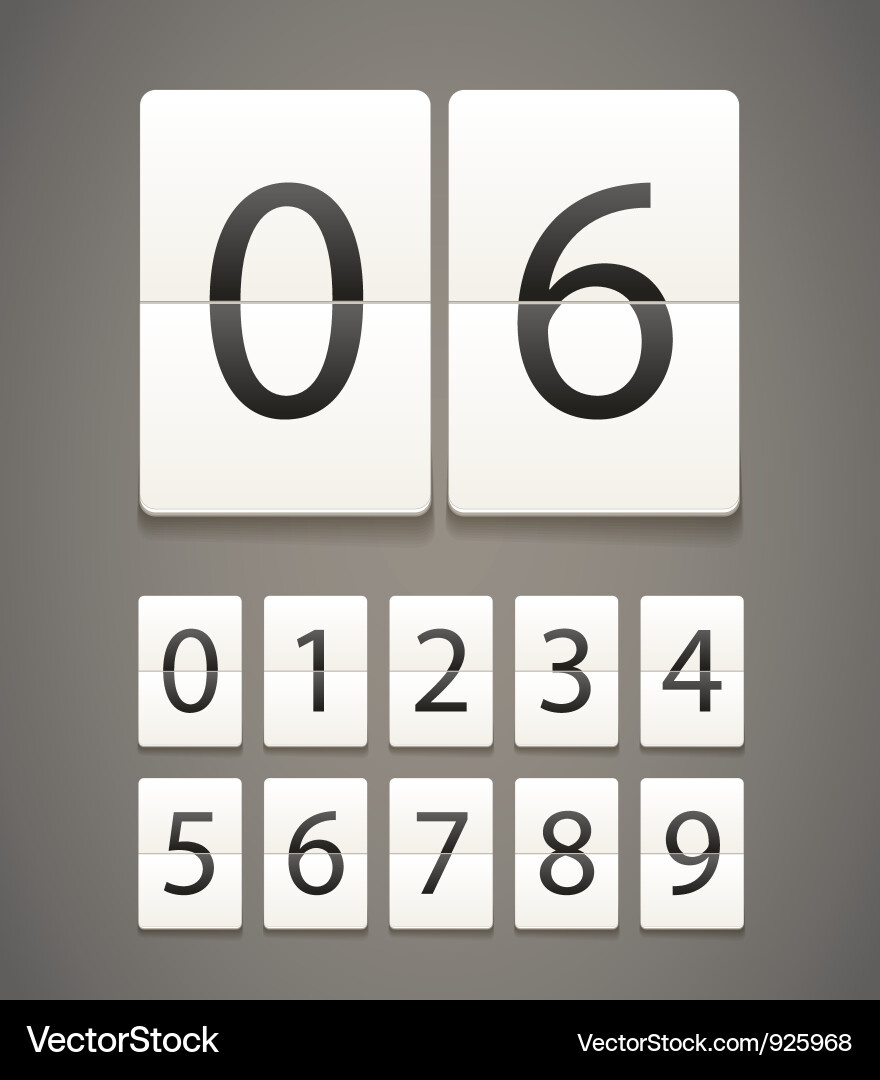 Number Display Vector Image