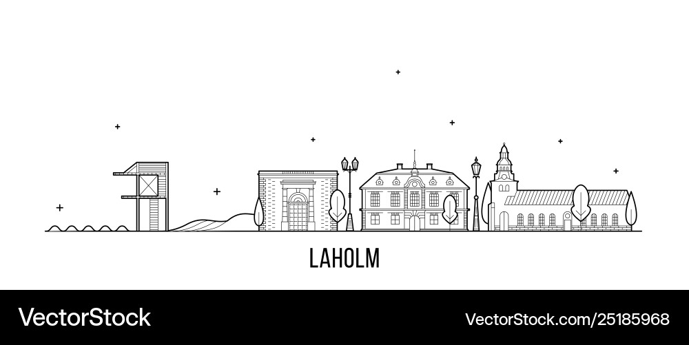 Oklahoma skyline halland county sweden city Oklahoma skyline halland county sweden city vector image
