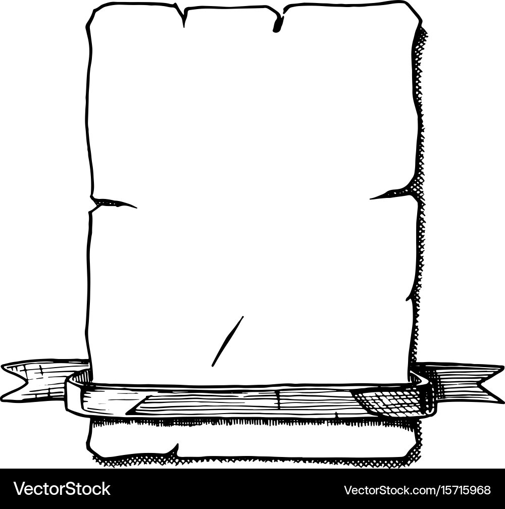 Old scroll vector image