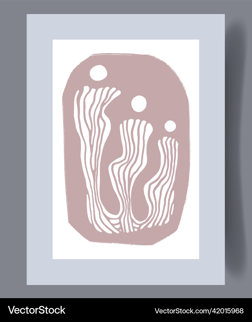 Scandinavian Abstract Print Set Vector Image