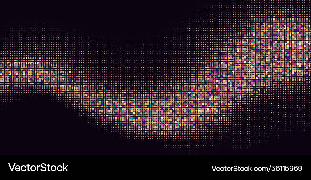 Abstract halftone with colorful wave isolated Abstract halftone with colorful wave isolated vector image