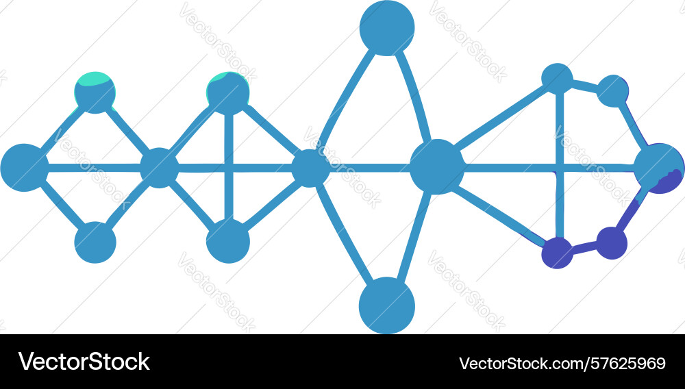 Abstract interconnected network nodes design vector image