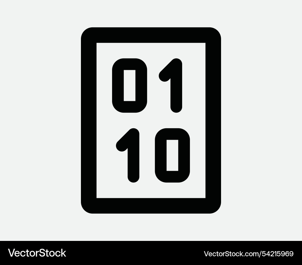 Binary number icon Binary number icon vector image