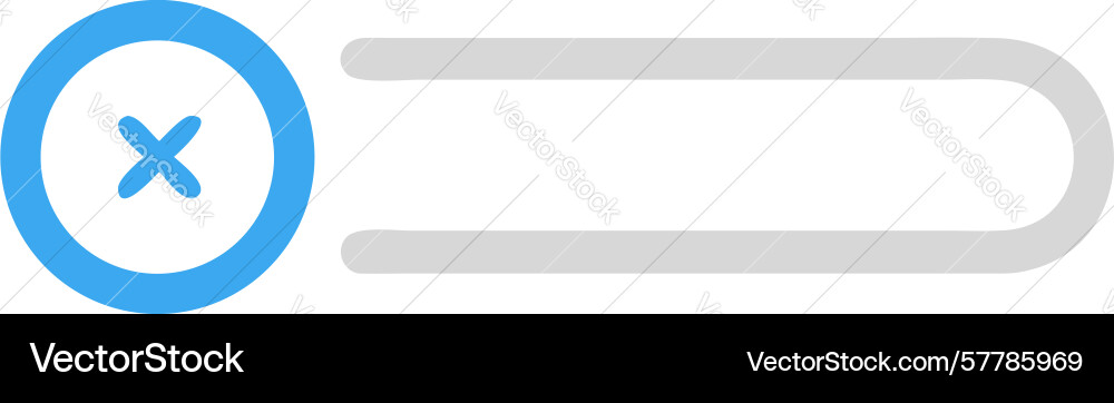 Clean search bar with clear button icon design vector image