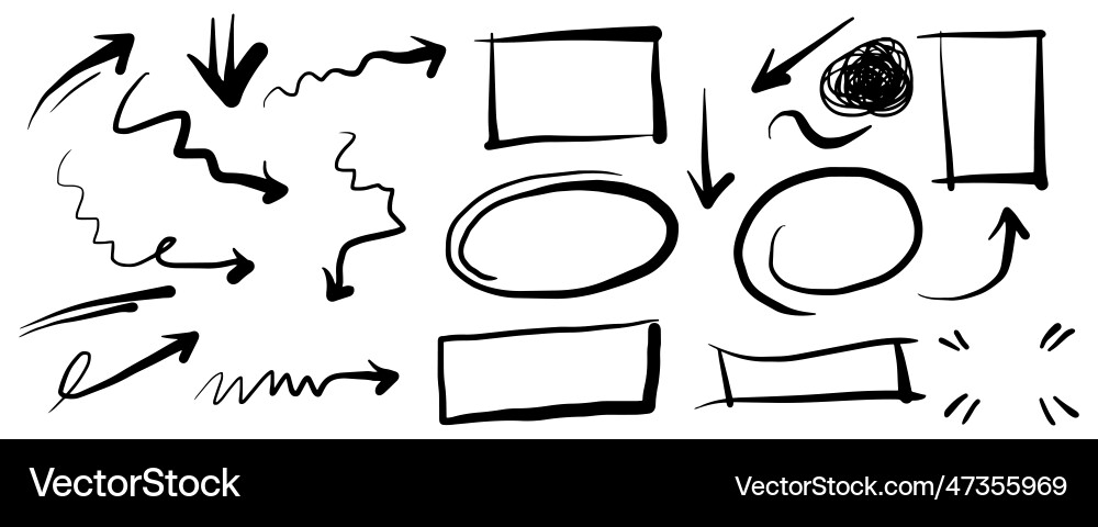 Doodle elements for concept design on set Doodle elements for concept design on set vector image