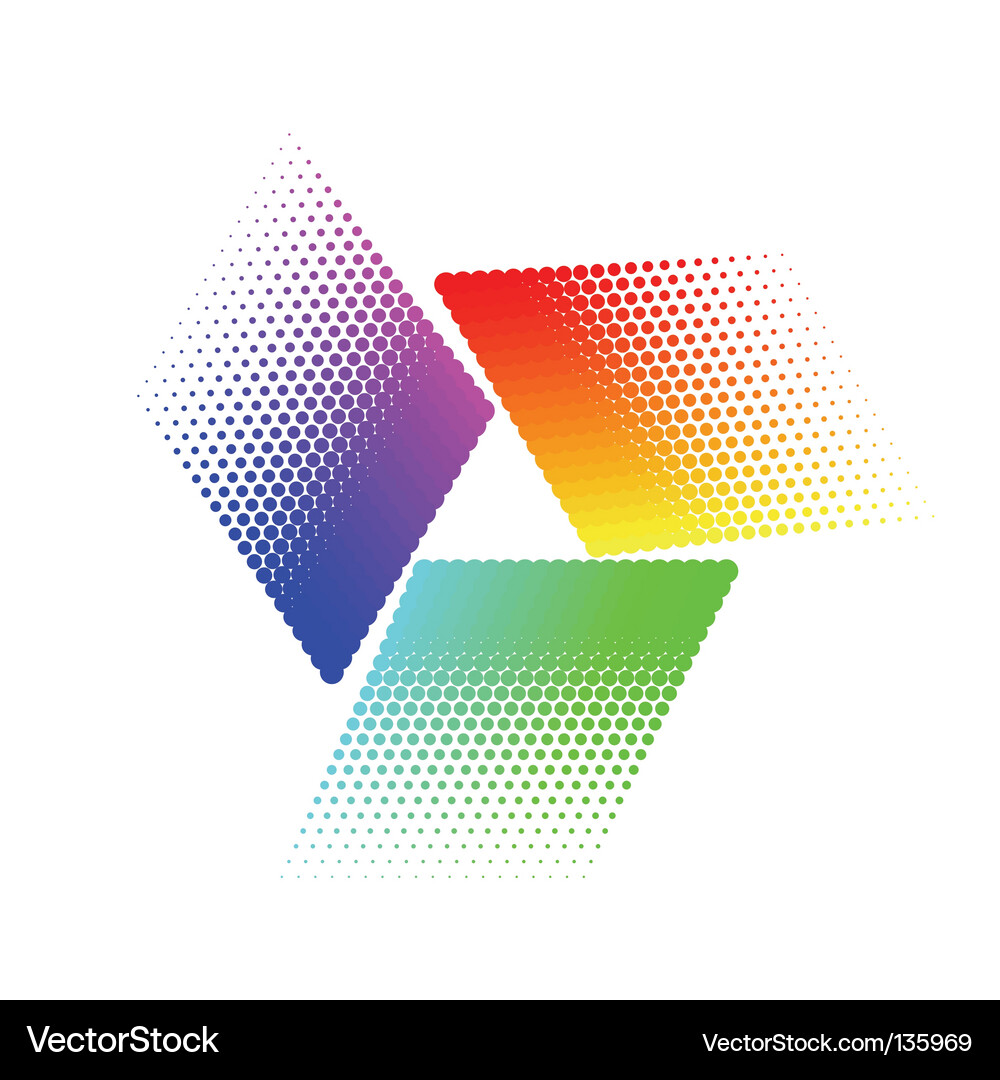 Halftone Triangular Pattern Vector Image