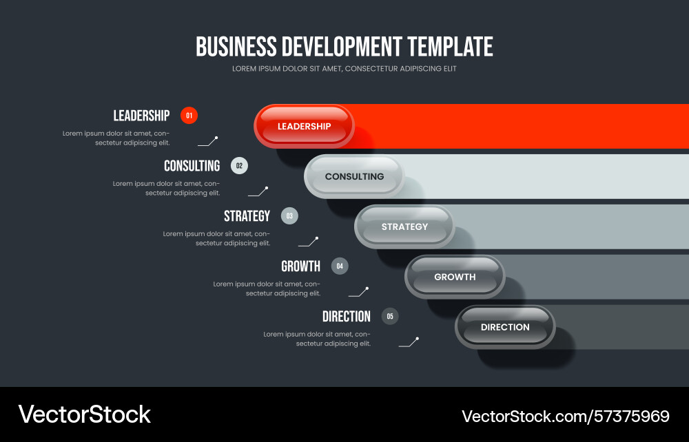 Project report 5 element infographic frame layout Vector Image