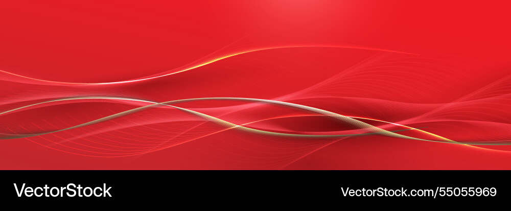 Red abstract wavy background with gradient lines Red abstract wavy background with gradient lines Vector Image