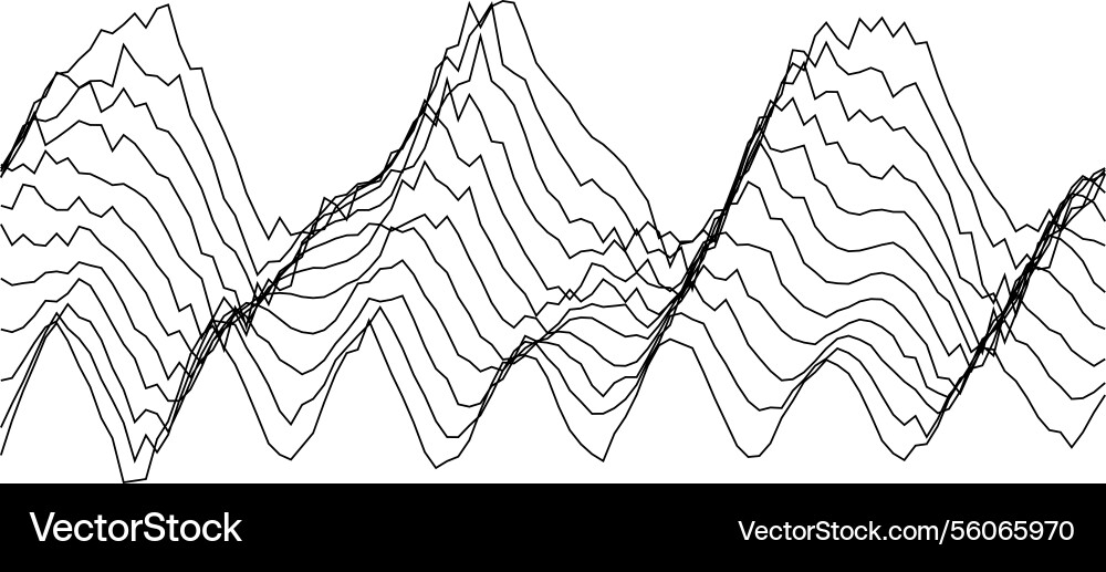 Abstract waveform pattern design for modern art vector image