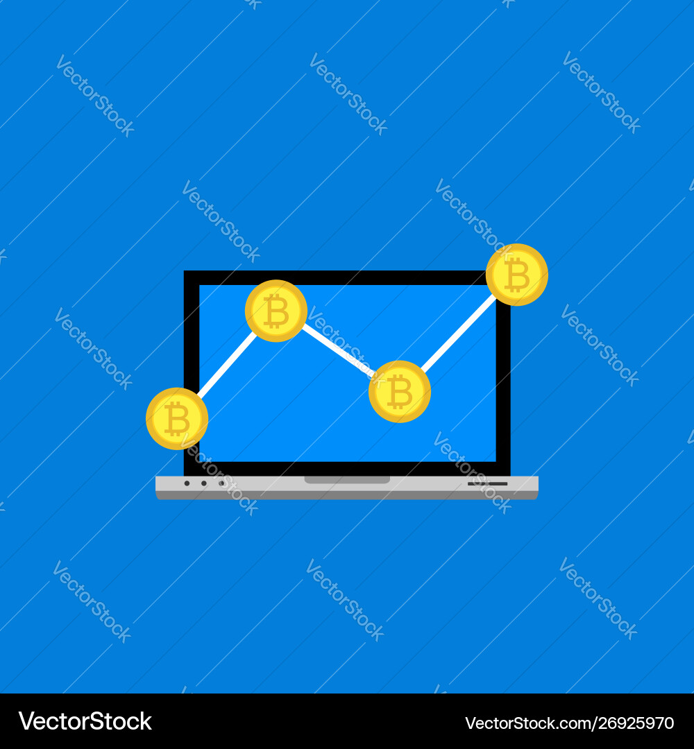 Blockchain scheme mining crypto currency server Vector Image