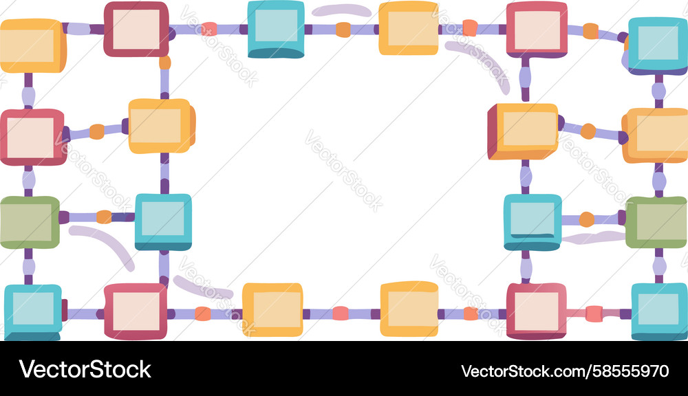 Geometric Chain Rectangle Pattern Vector Image