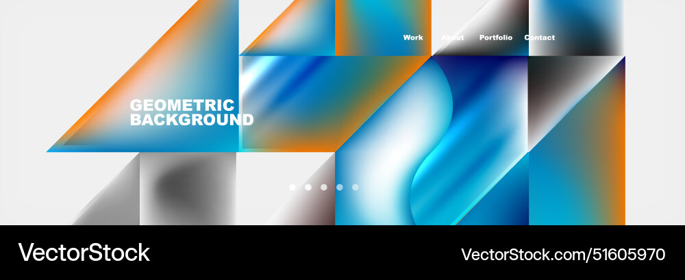 Glassmorphism geometric abstract background Vector Image