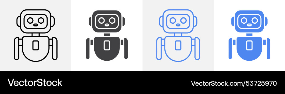 Robot icon set use for web Vector Image