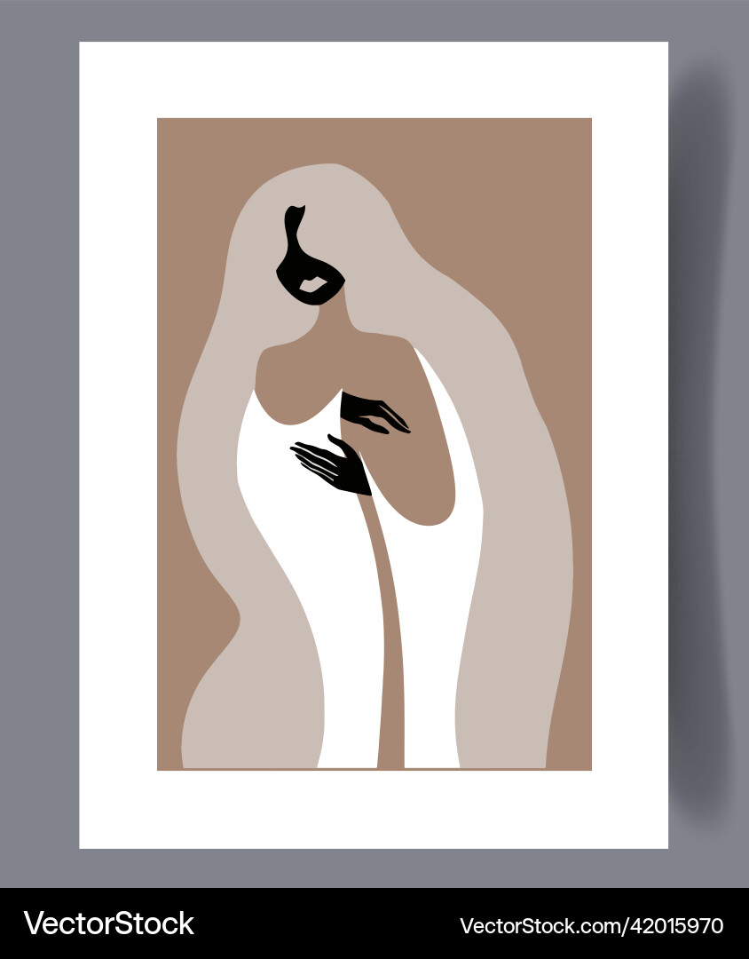 Scandinavian Abstract Print Set vector image