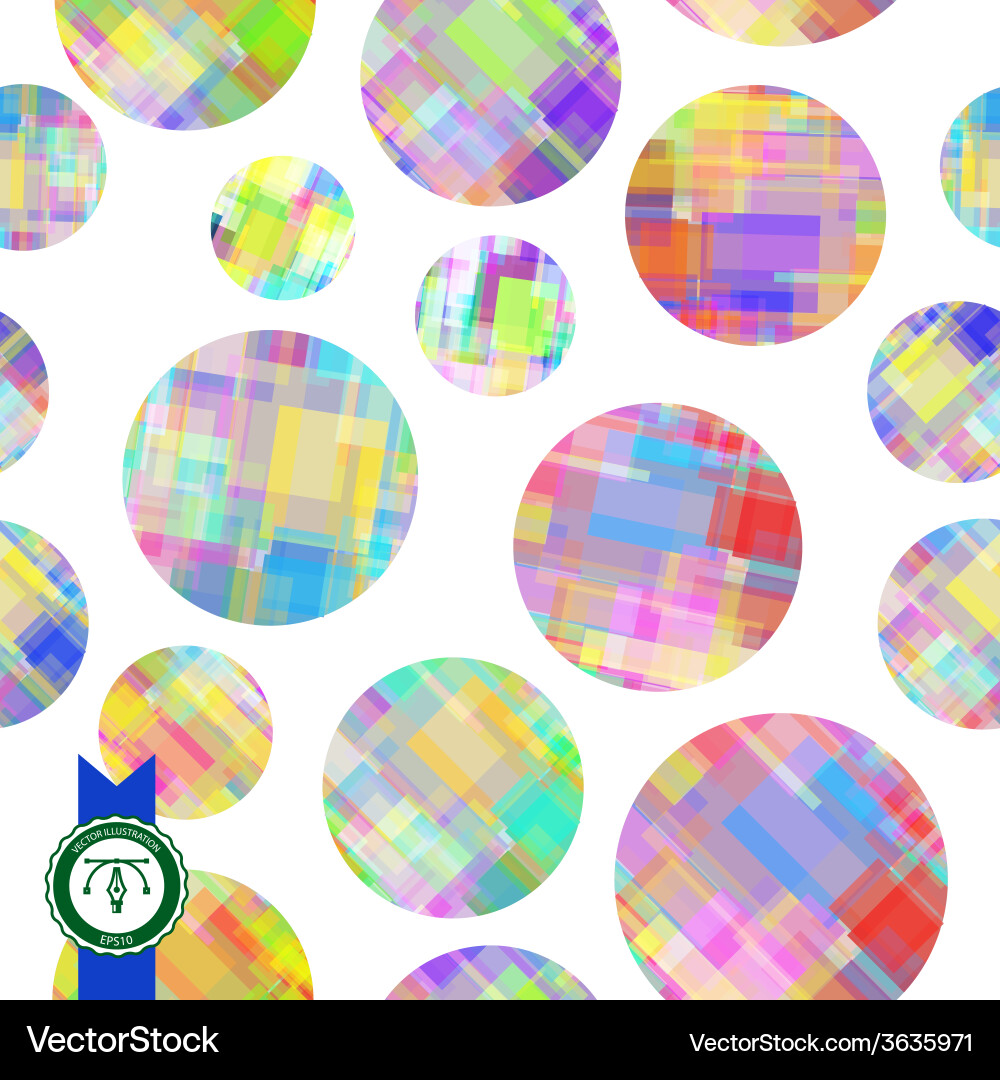 Abstract colorful circles seamless pattern vector image