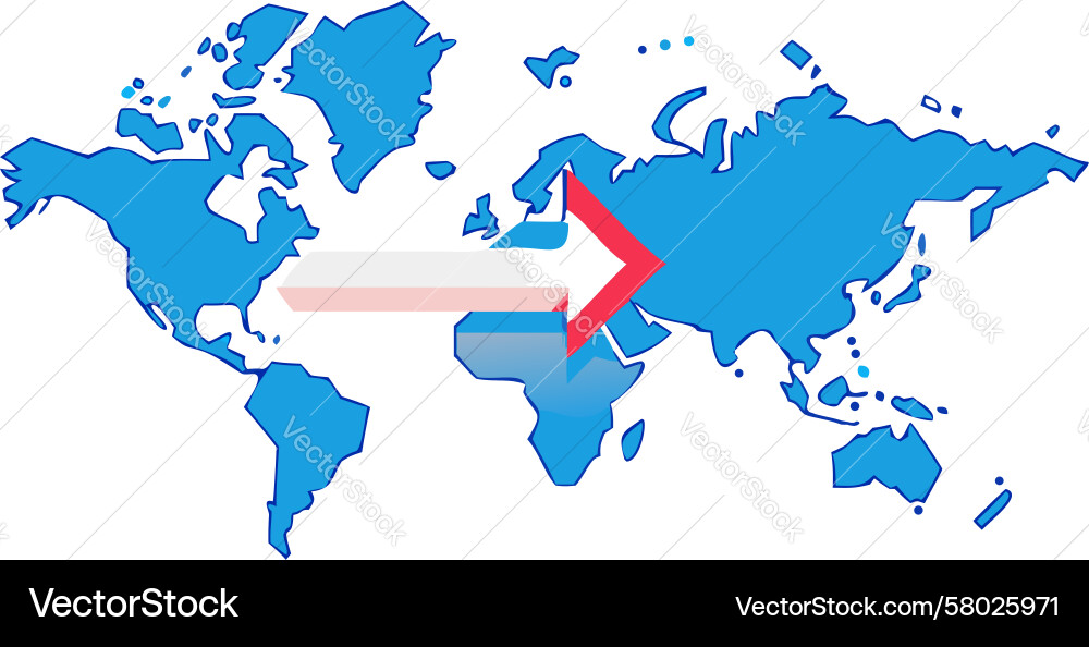 Global Data Flow World Map Vector Image