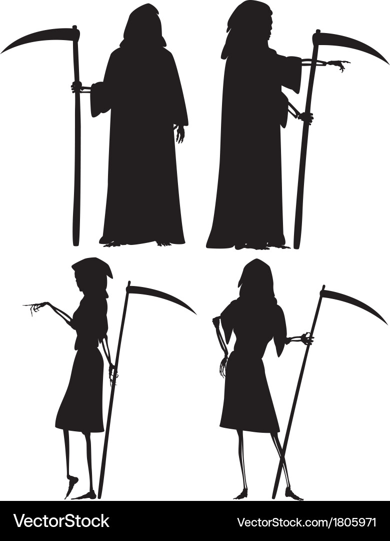 Grim Reapers Silhouette – Royalty-Free Vector | VectorStock, image size:780x1080