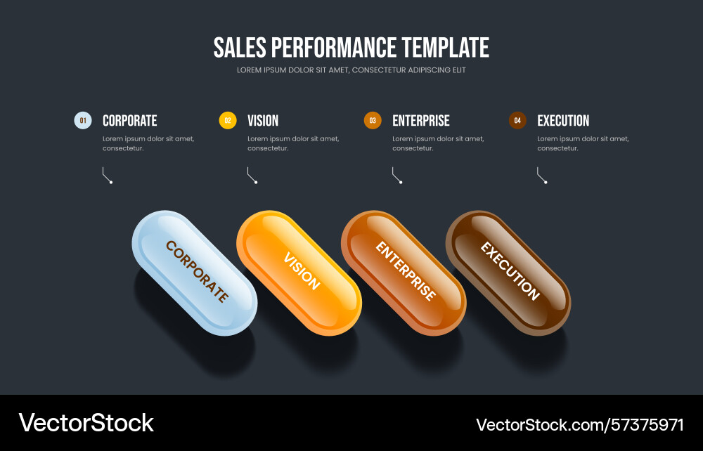 Project insight four option infographic slide Project insight four option infographic slide Vector Image