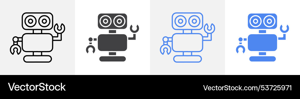 Robot icon set use for web Vector Image