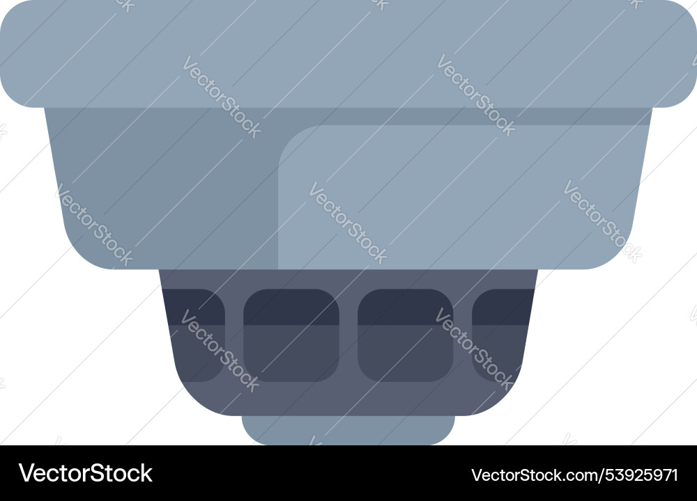 Smoke detector hanging on a ceiling detecting Smoke detector hanging on a ceiling detecting vector image