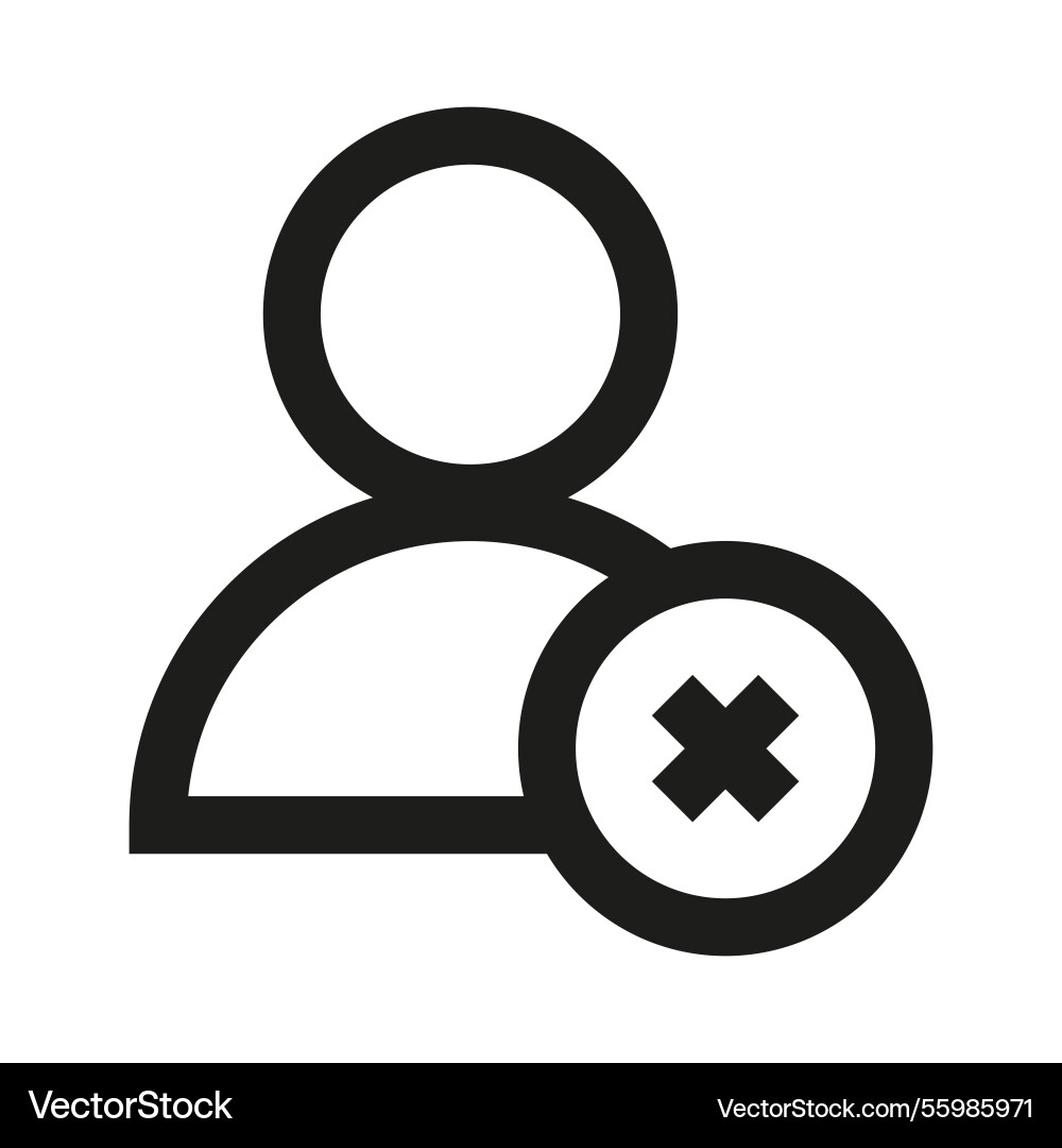 User remove icon delete profile symbol account Vector Image