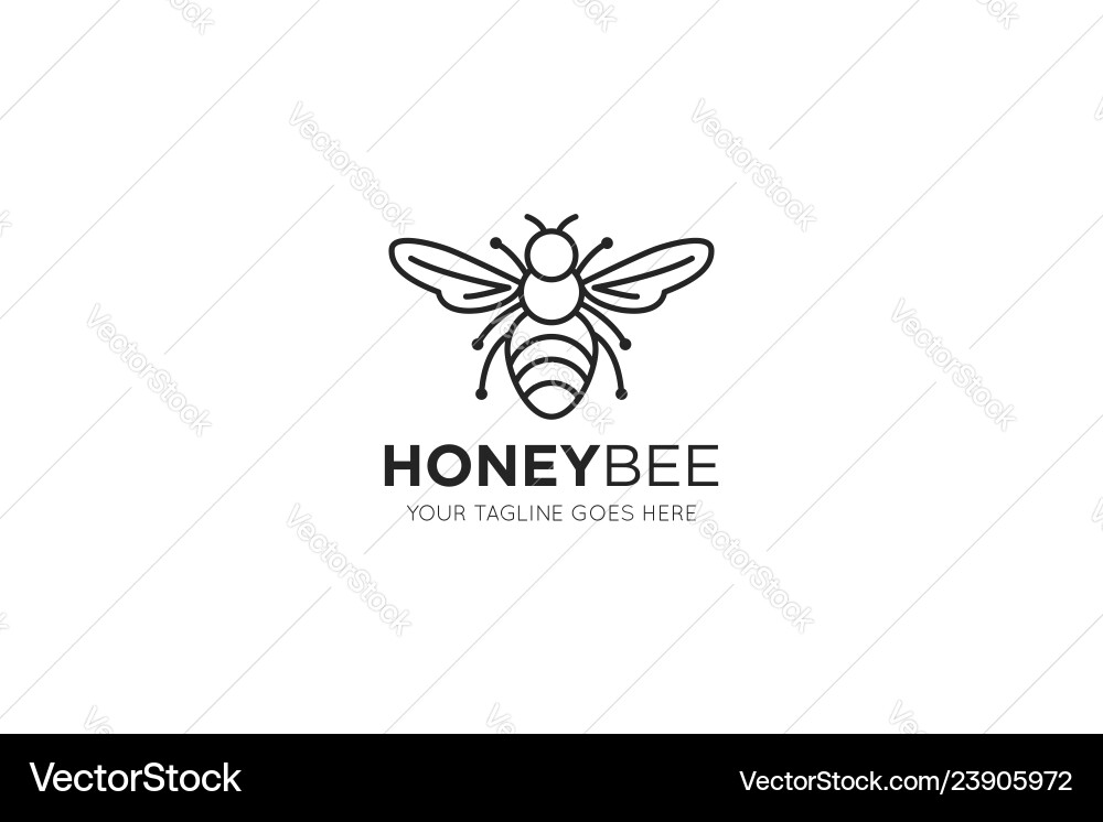 Bee logo and icon Bee logo and icon vector image