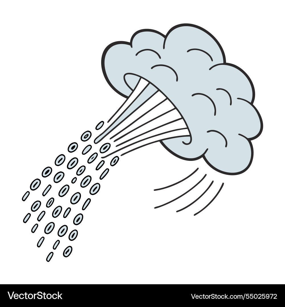 Cloud with binary code vector image
