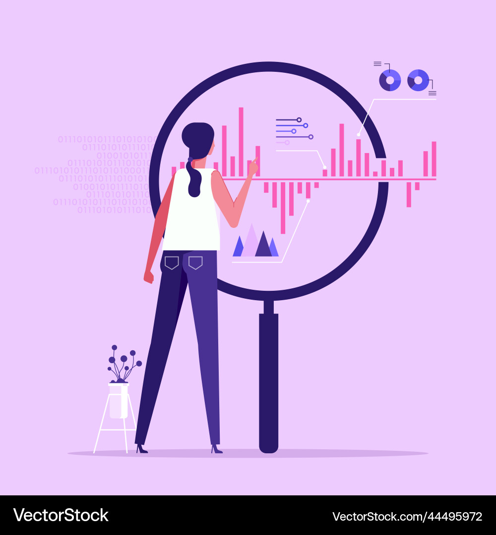 Concept of big data analysis Concept of big data analysis vector image