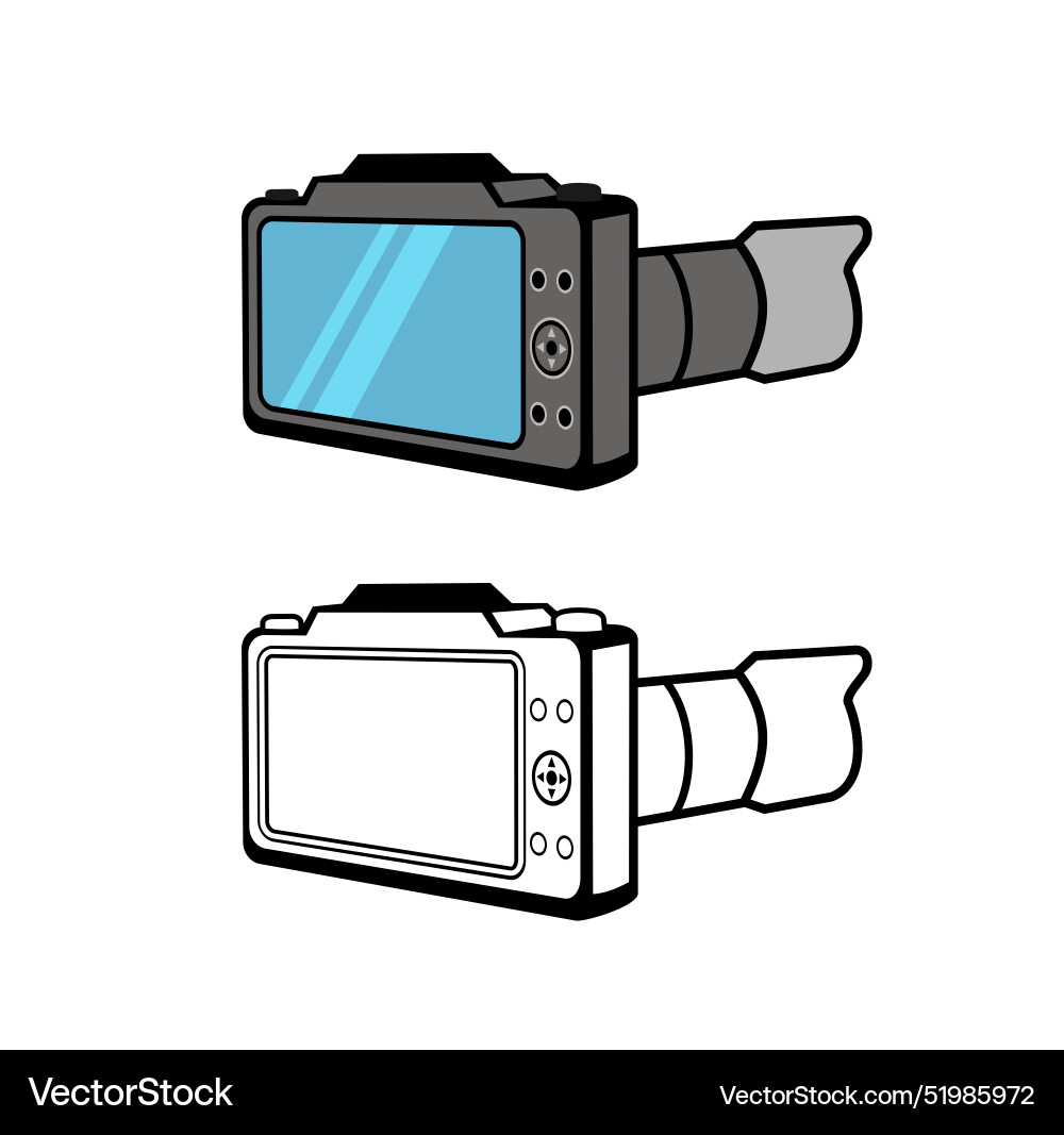 Digital camera design Digital camera design vector image