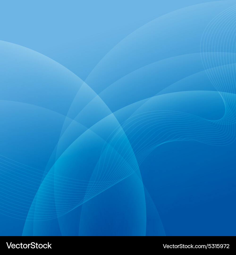 Dynamic Blue Wave Lines Vector Image